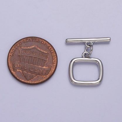 24K Gold Filled Square Toggle Clasp, Jewelry Clasp OT Clasp Findings  L-717 L-718 L-722