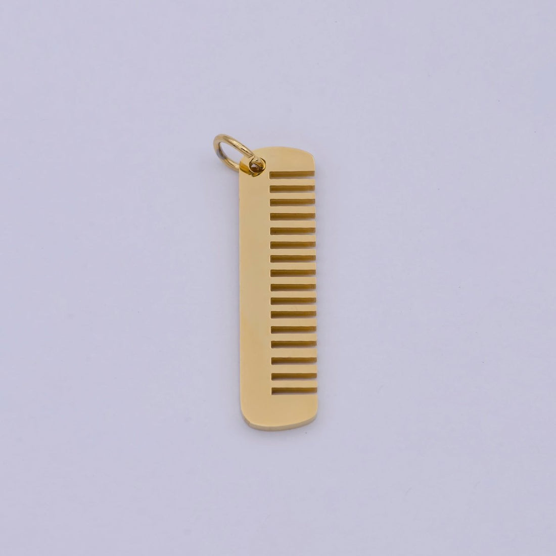 24K Gold Filled Stainless Steel Comb Charms, Golden Haircomb Hairstylist Salon Stylist Bracelet Earring Necklace for Jewelry Making E-692