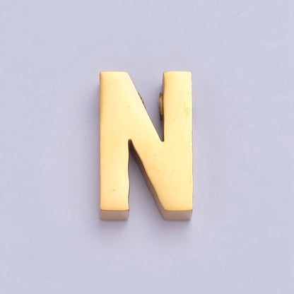 24K Gold Filled Stainless Steel Initial Alphabet For DIY Necklace Making A-A1669-A-A1681