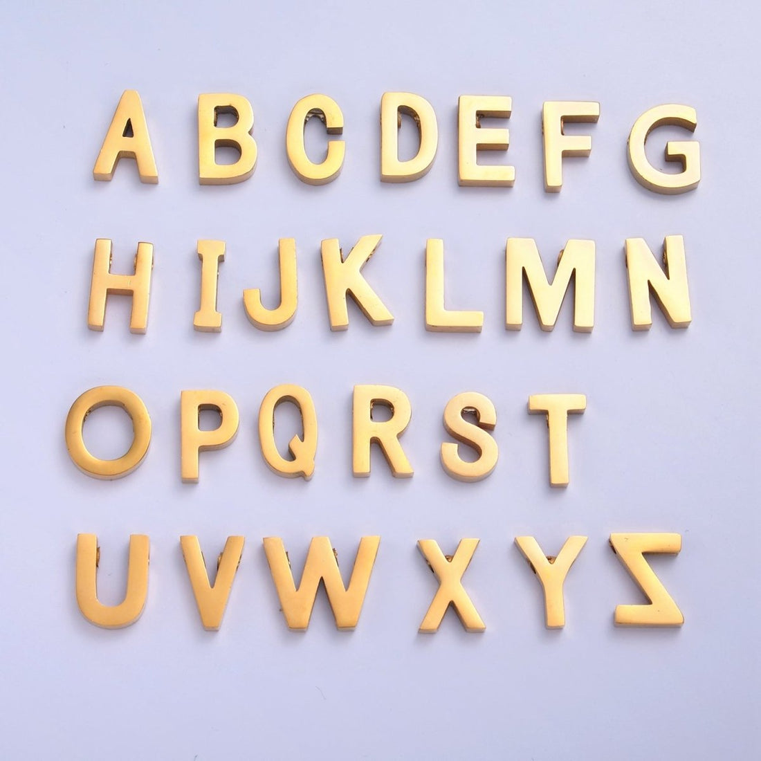 24K Gold Filled Stainless Steel Initial Alphabet For DIY Necklace Making A-A1669-A-A1681