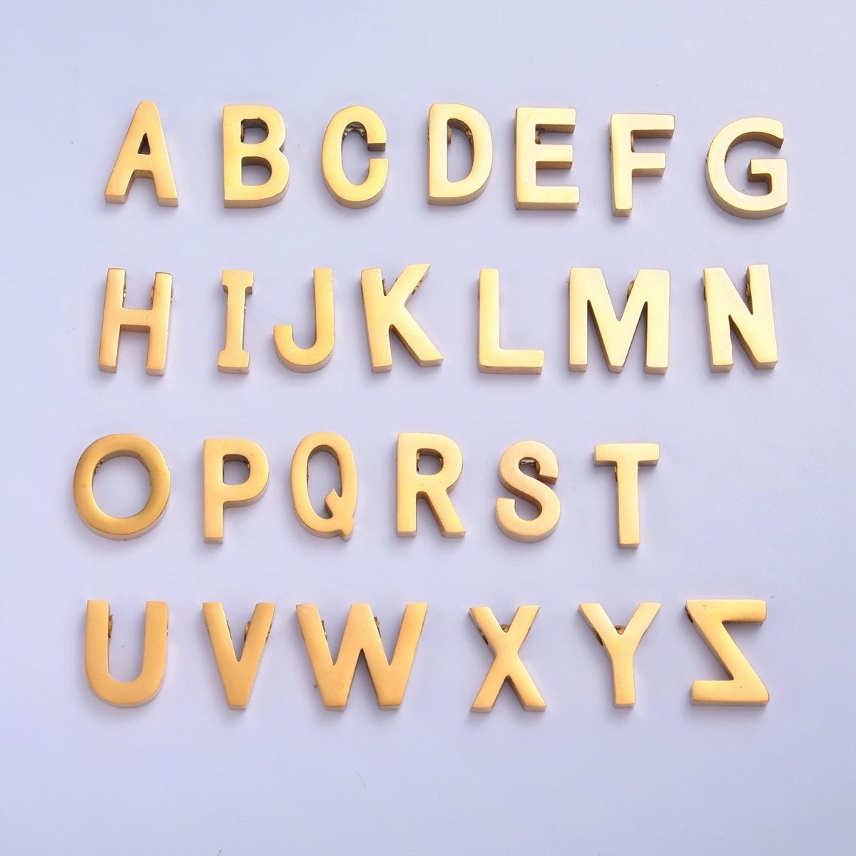 24K Gold Filled Stainless Steel Initial Alphabet For DIY Necklace Making A-A1669-A-A1681