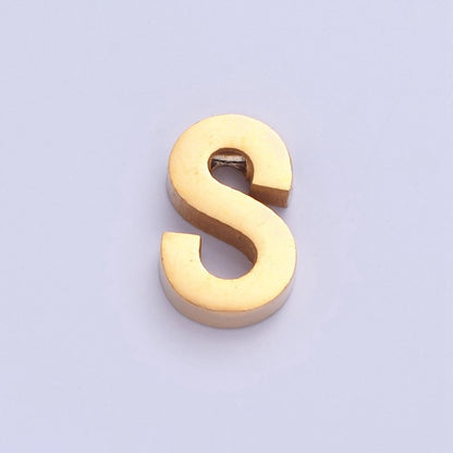 24K Gold Filled Stainless Steel Initial Alphabet For DIY Necklace Making A-A1669-A-A1681