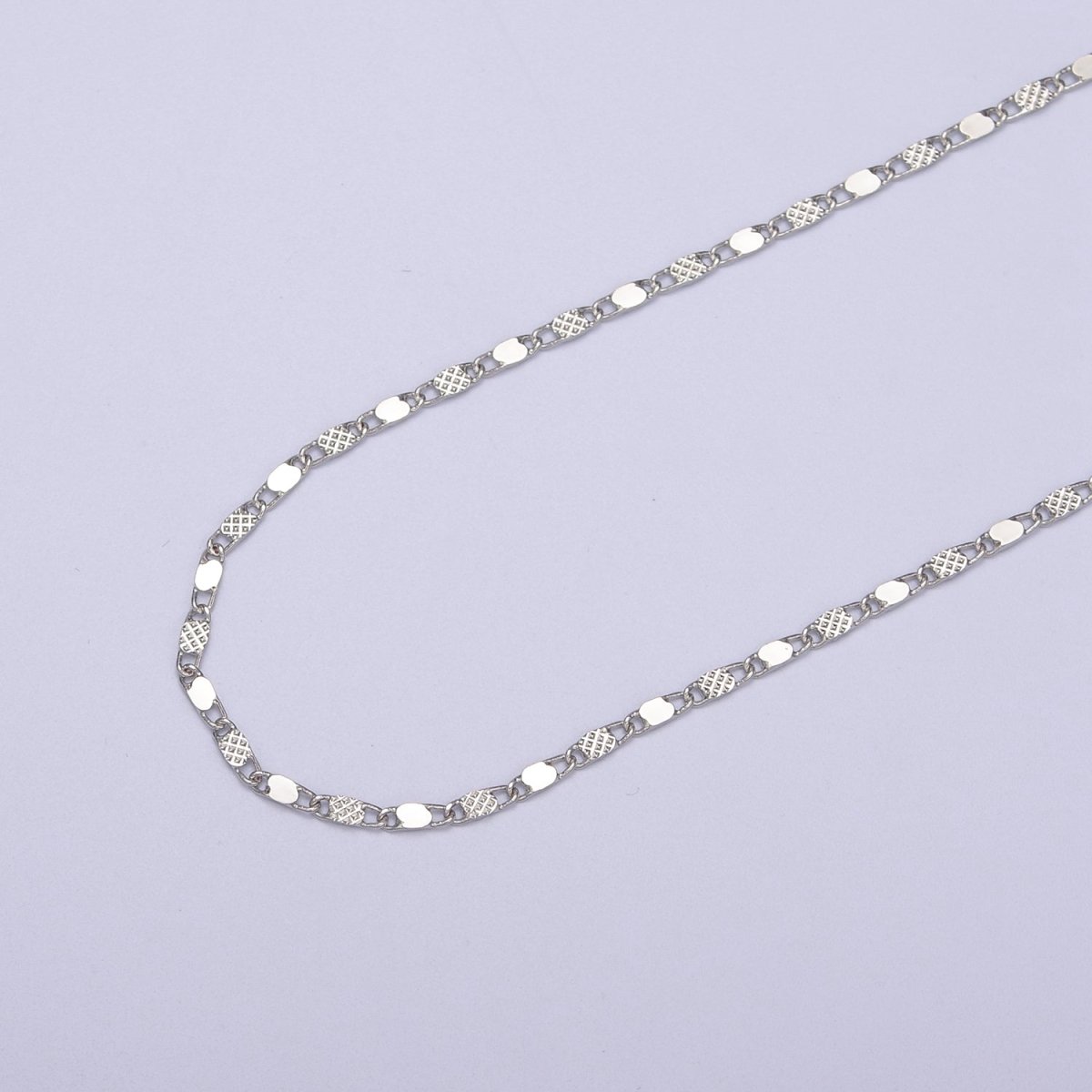 24K Gold Filled Sunburst Flat Bar Unique Chain by Yard, Dainty 1.7mm Wholesale Chain in Silver &amp; Gold For Jewelry Making Supply Component | ROLL-638 ROLL-637