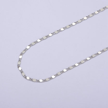 24K Gold Filled Sunburst Flat Bar Unique Chain by Yard, Dainty 1.7mm Wholesale Chain in Silver &amp; Gold For Jewelry Making Supply Component | ROLL-638 ROLL-637