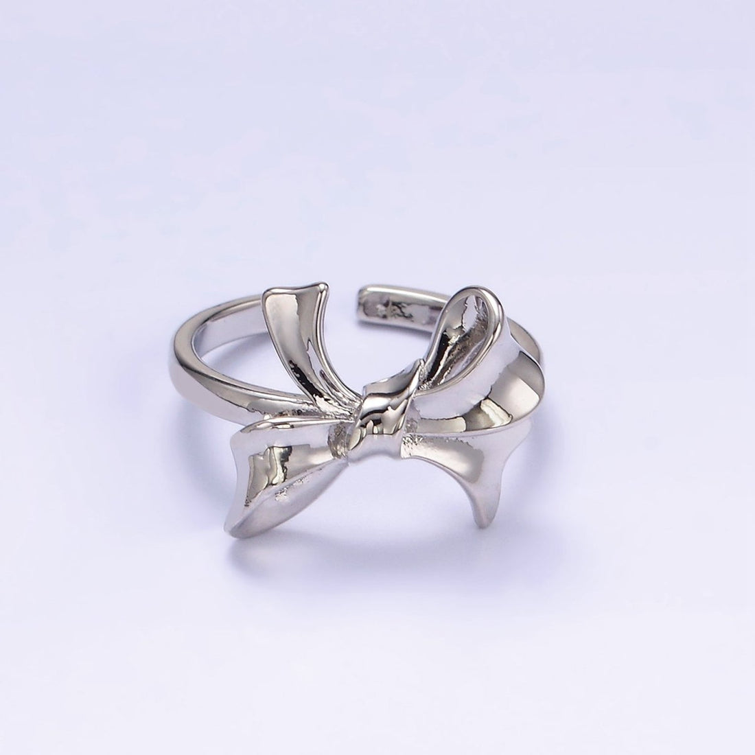24K Gold Filled Tied Ribbon Bow Minimalist Ring in Gold &amp; Silver | R210 O1383