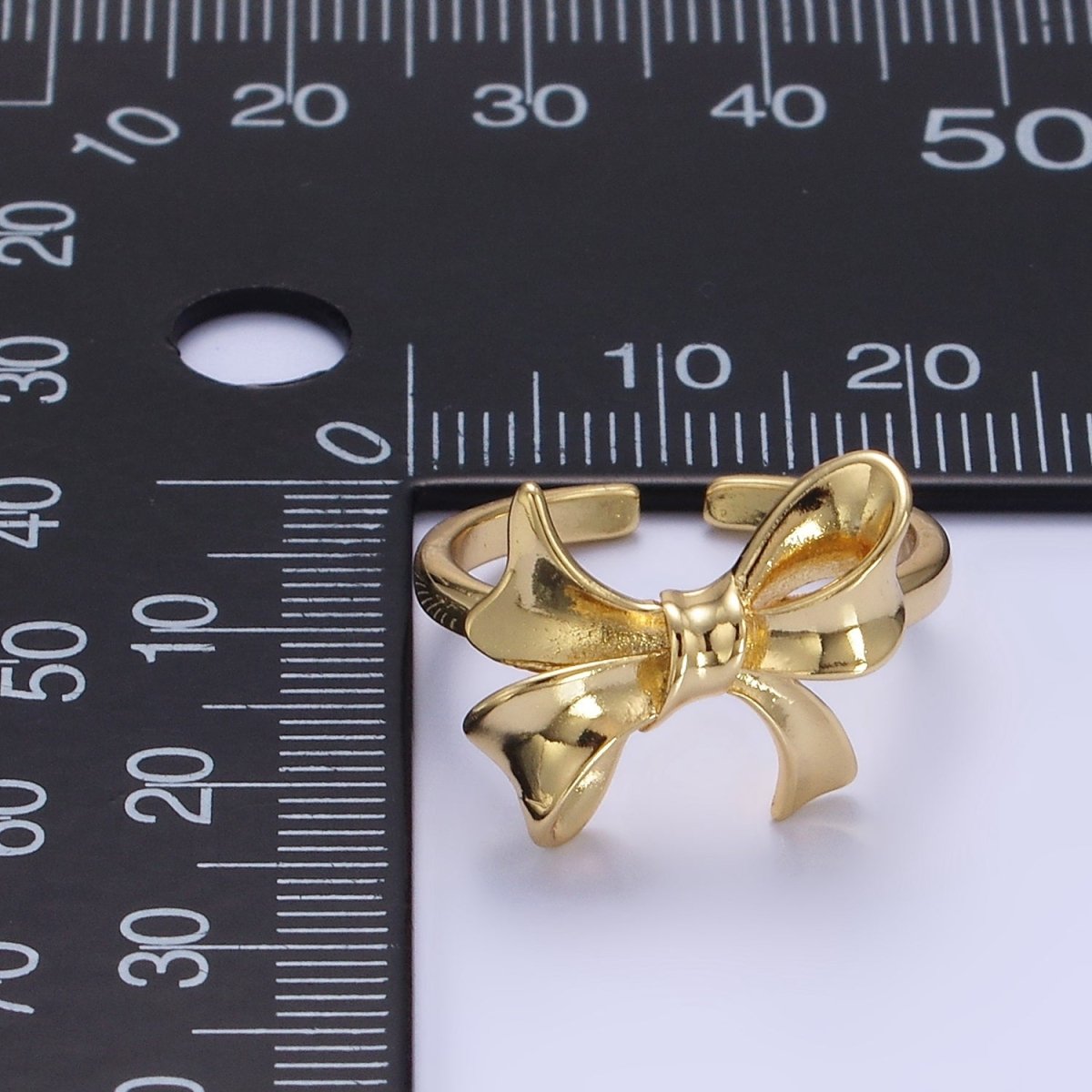 24K Gold Filled Tied Ribbon Bow Minimalist Ring in Gold &amp; Silver | R210 O1383