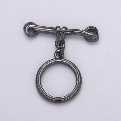 24K Gold Filled Toggle Clasp Black / Rose Gold / Gold / Silver For DIY Jewelry Making Necklace Bracelet Anklet L-217~L-220