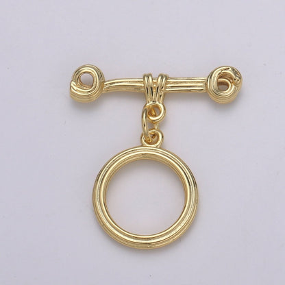 24K Gold Filled Toggle Clasp Black / Rose Gold / Gold / Silver For DIY Jewelry Making Necklace Bracelet Anklet L-217~L-220