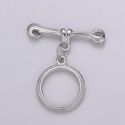 24K Gold Filled Toggle Clasp Black / Rose Gold / Gold / Silver For DIY Jewelry Making Necklace Bracelet Anklet L-217~L-220
