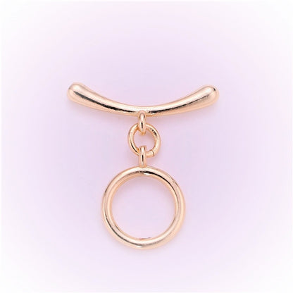 24K Gold Filled Toggle Clasp Smooth Circle OT Clasp For Jewelry Making Bracelet Necklace Diy Accessories Wholesale Supply Finding L-104~L-107 L-142