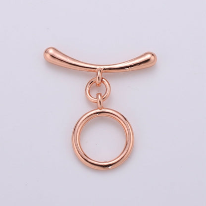 24K Gold Filled Toggle Clasp Smooth Circle OT Clasp For Jewelry Making Bracelet Necklace Diy Accessories Wholesale Supply Finding L-104~L-107 L-142