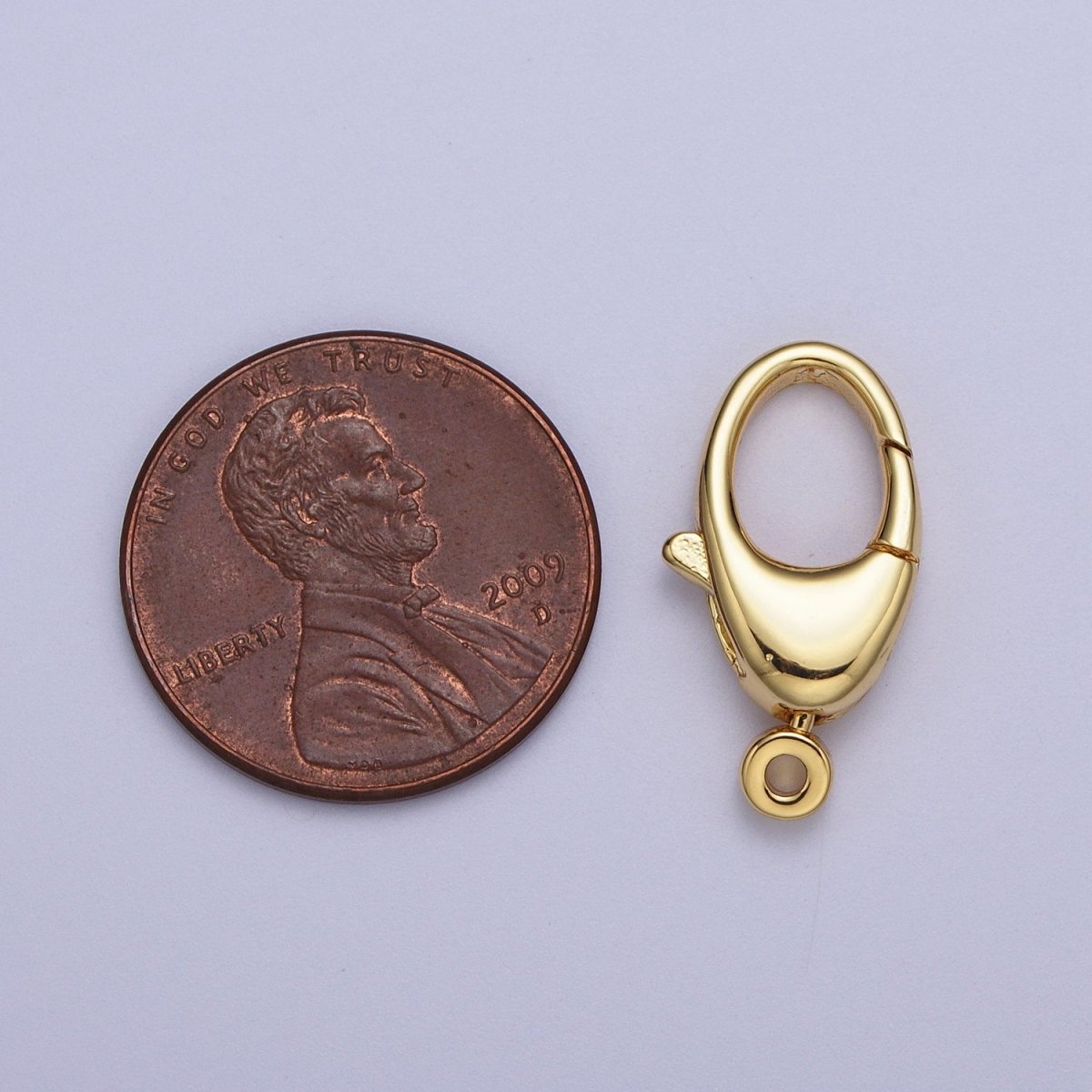 24K Gold Filled Trigger Lobster Clasps Big Oval End Clasp Z-196 Z-197