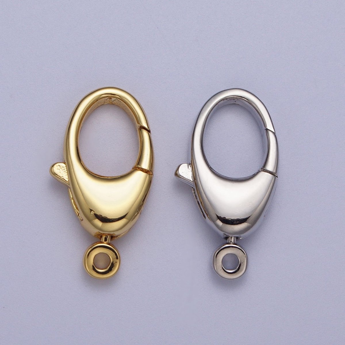 24K Gold Filled Trigger Lobster Clasps Big Oval End Clasp Z-196 Z-197