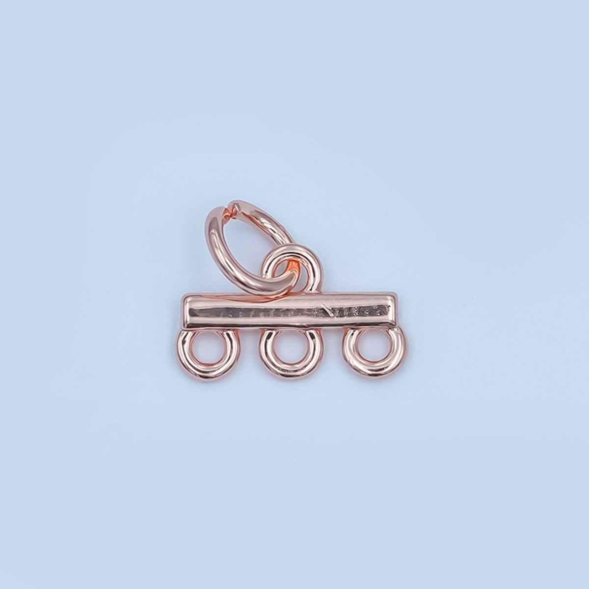 24K Gold Filled Triple Loop Drop Charm Bar Findings in Gold, Silver &amp; Rose Gold | Z1149 Z1150