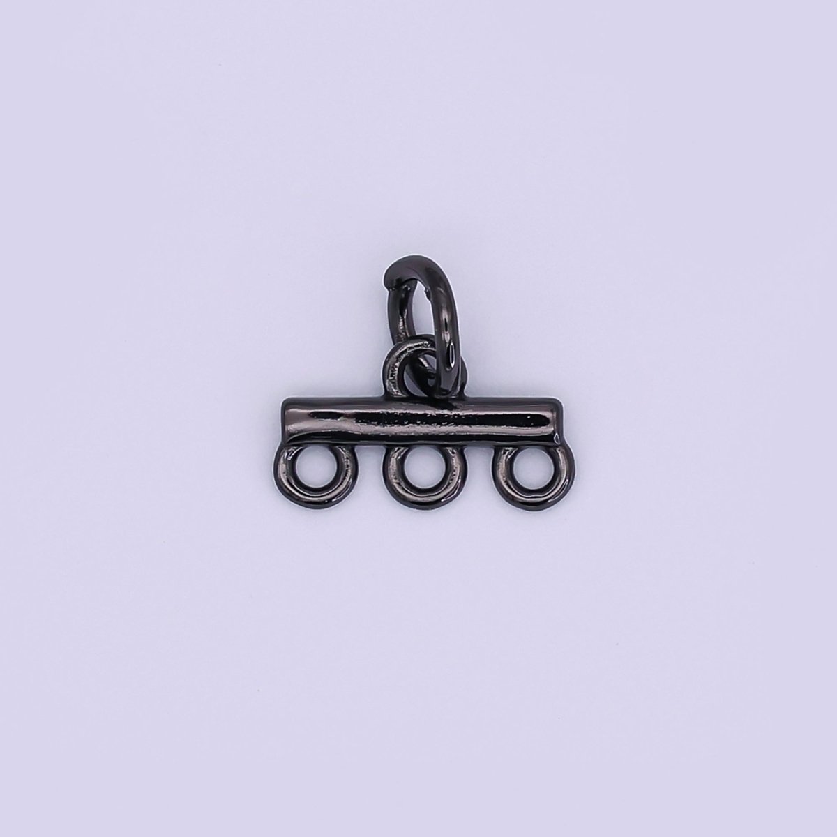 24K Gold Filled Triple Loop Drop Charm Bar Findings in Gold, Silver &amp; Rose Gold | Z1149 Z1150