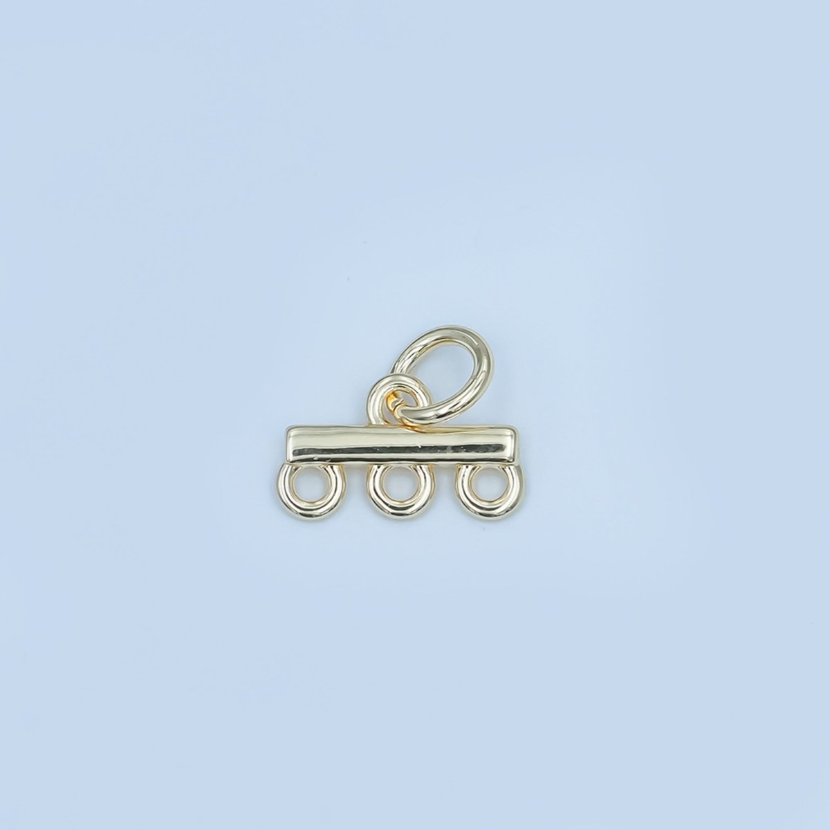 24K Gold Filled Triple Loop Drop Charm Bar Findings in Gold, Silver &amp; Rose Gold | Z1149 Z1150
