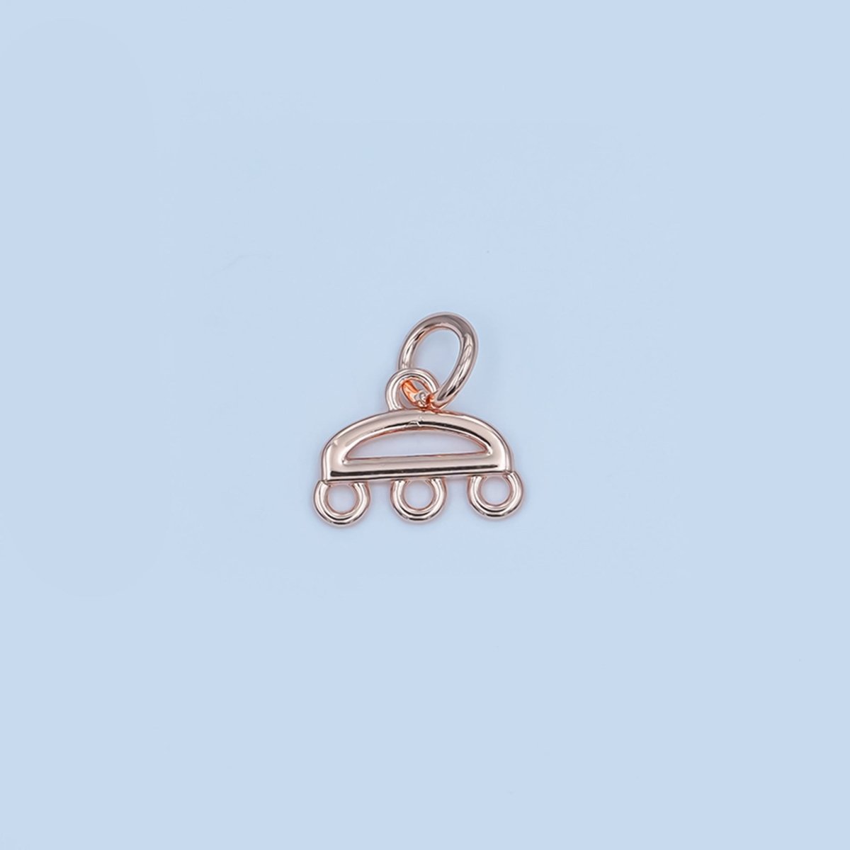 24K Gold Filled Triple Loop Drop Charm Finding in Gold, Silver, Rose Gold &amp; Black | Z1145 Z1146