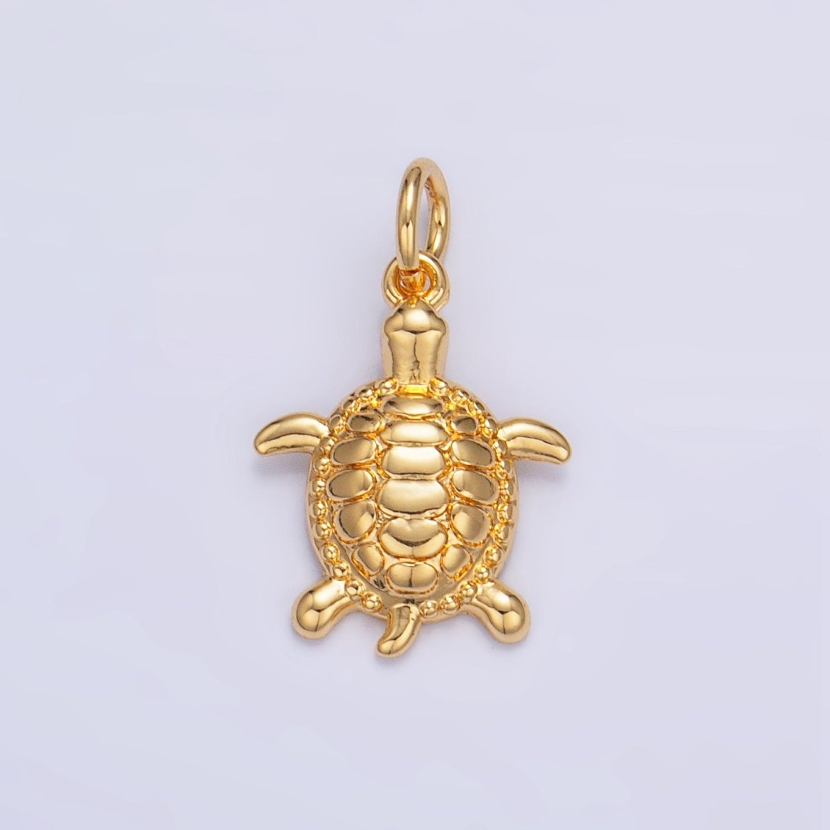 24K Gold Filled Turtle Minimalist Sea Ocean Animal Charm in Gold &amp; Silver | AG836