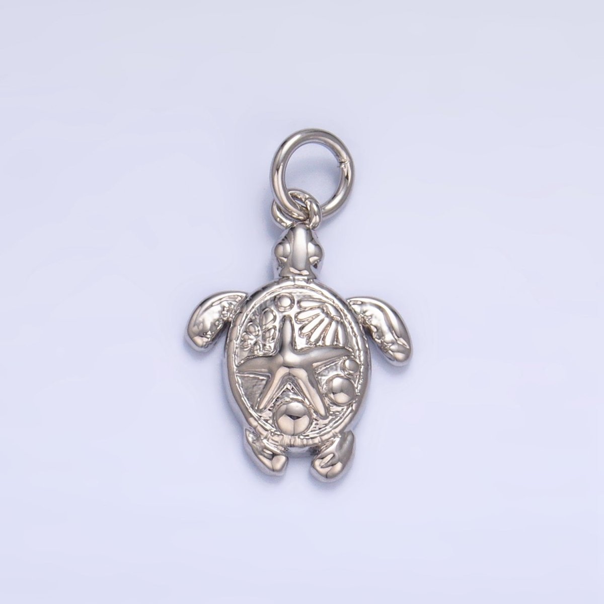 24K Gold Filled Turtle Minimalist Sea Ocean Animal Charm in Gold &amp; Silver | AG836
