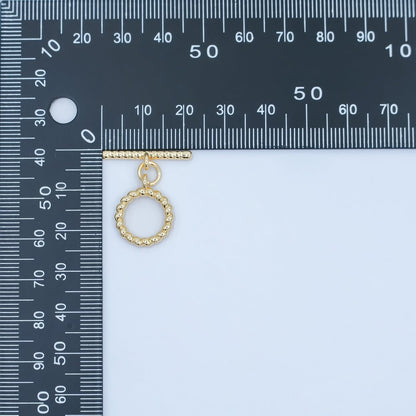 24K Gold Filled Twisted Croissant Minimalist Toggle Clasps Closure Findings | Z1105