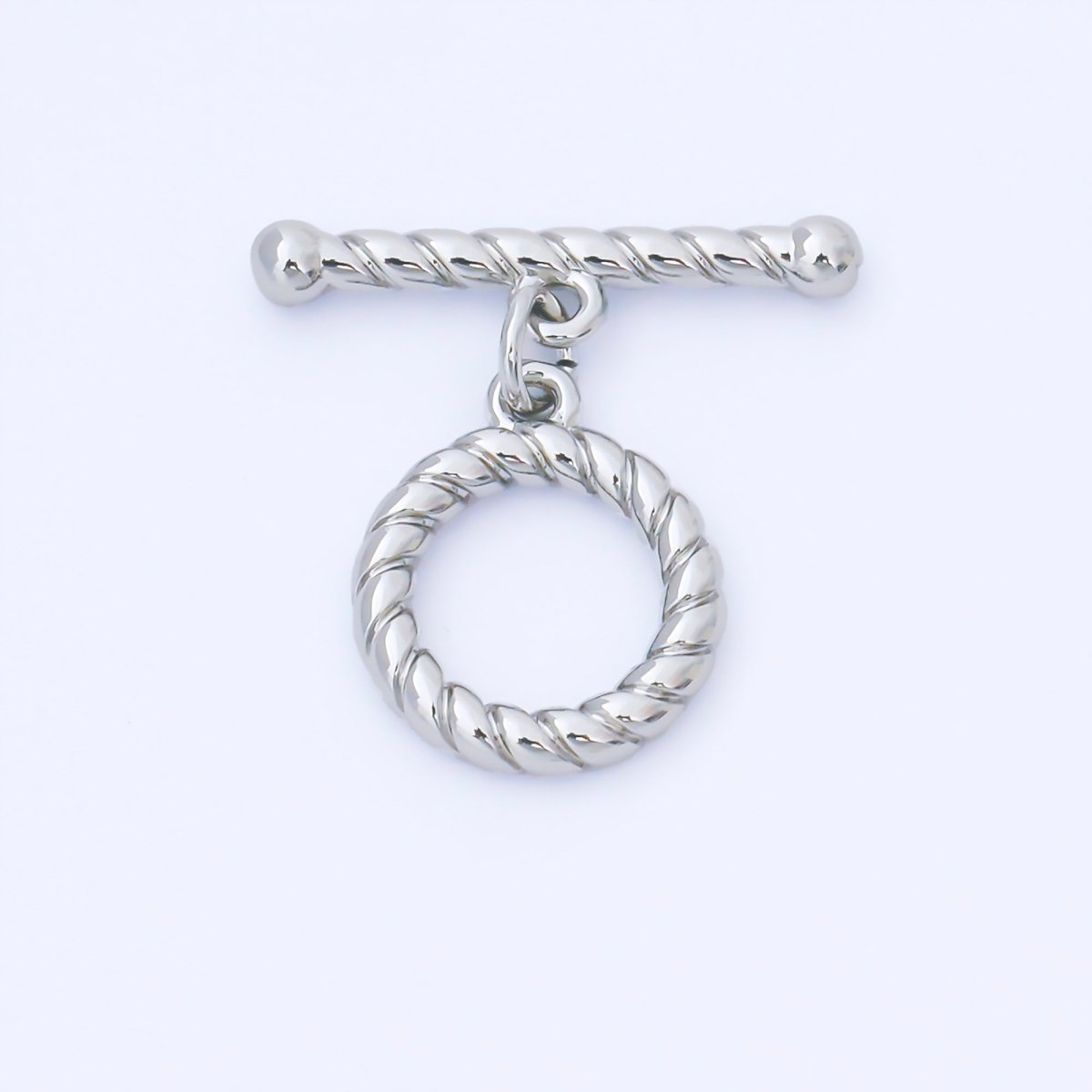 24K Gold Filled 5mm Ribbed Rope OT Toggle Clasp Closure Finding in Gold &amp; Silver | Z1490