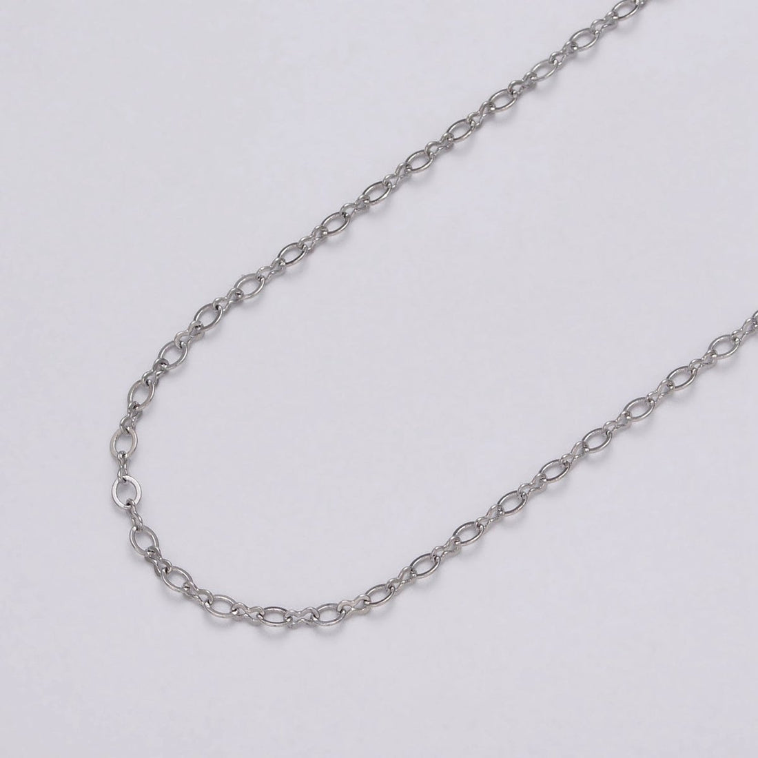 24k Gold Filled Unique Cable Figure Eight Link Unfinished Dainty Chain by Yard in Gold &amp; Silver | ROLL-1039, ROLL-1098 Clearance Pricing