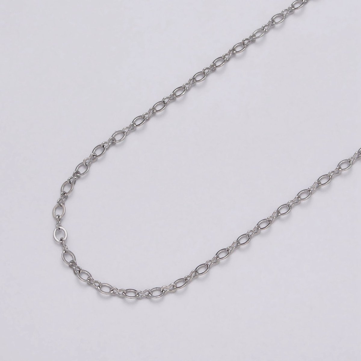 24k Gold Filled Unique Cable Figure Eight Link Unfinished Dainty Chain by Yard in Gold &amp; Silver | ROLL-1039, ROLL-1098 Clearance Pricing
