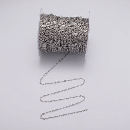 24k Gold Filled Unique Cable Figure Eight Link Unfinished Dainty Chain by Yard in Gold &amp; Silver | ROLL-1039, ROLL-1098 Clearance Pricing