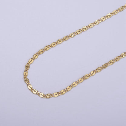 24K Gold Filled Unique Scroll Chain, Sunburst Textured Unfinished Chain in Gold &amp; Silver For Jewelry Making | ROLL-680, ROLL-681 Clearance Pricing