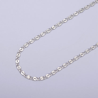 24K Gold Filled Unique Scroll Chain, Sunburst Textured Unfinished Chain in Gold &amp; Silver For Jewelry Making | ROLL-680, ROLL-681 Clearance Pricing