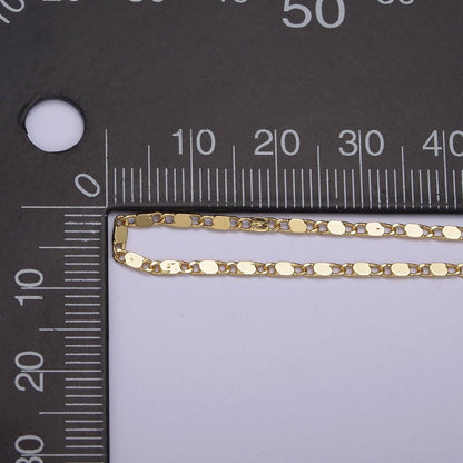 24K Gold Filled Unique Unfinished Scroll Chain, Dainty 1.5mm Width Tube Link Chain in Gold &amp; Silver For Jewelry Making | ROLL-676, ROLL-677