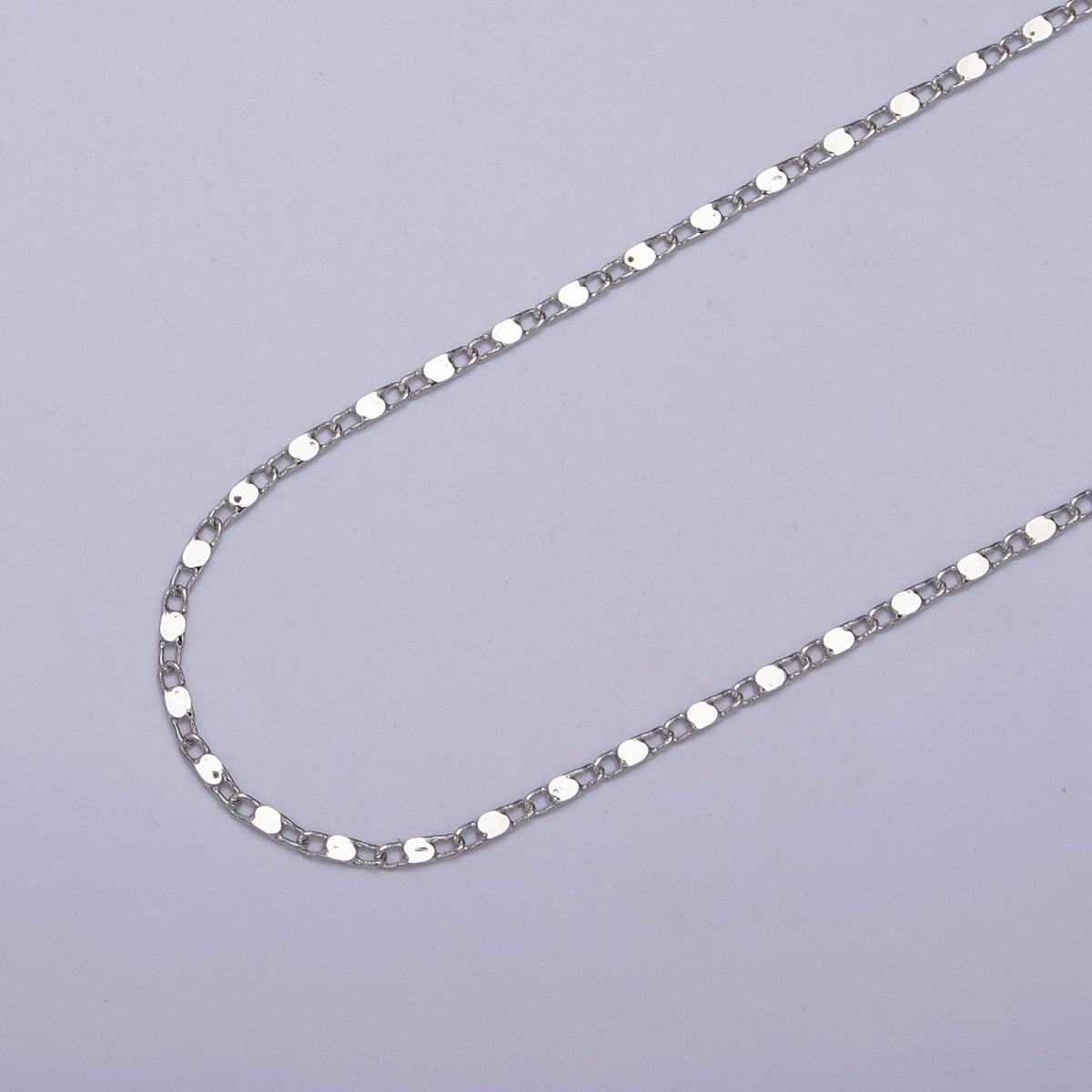 24K Gold Filled Unique Unfinished Scroll Chain, Dainty 1.5mm Width Tube Link Chain in Gold &amp; Silver For Jewelry Making | ROLL-676, ROLL-677
