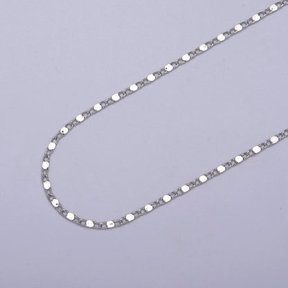 24K Gold Filled Unique Unfinished Scroll Chain, Dainty 1.5mm Width Tube Link Chain in Gold &amp; Silver For Jewelry Making | ROLL-676, ROLL-677