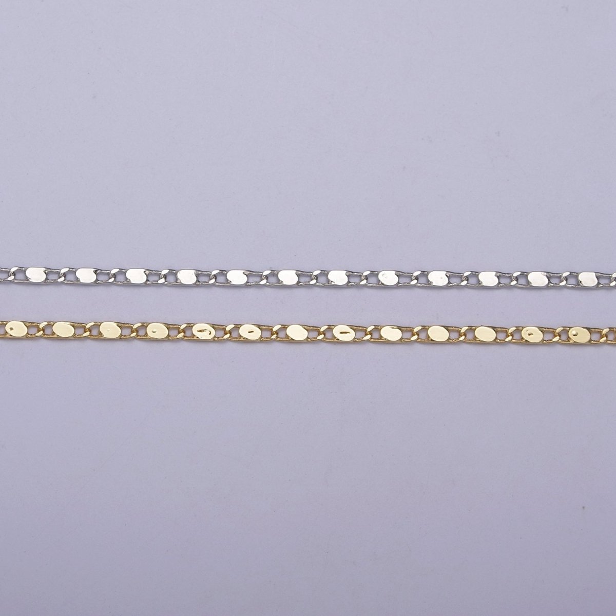 24K Gold Filled Unique Unfinished Scroll Chain, Dainty 1.5mm Width Tube Link Chain in Gold &amp; Silver For Jewelry Making | ROLL-676, ROLL-677