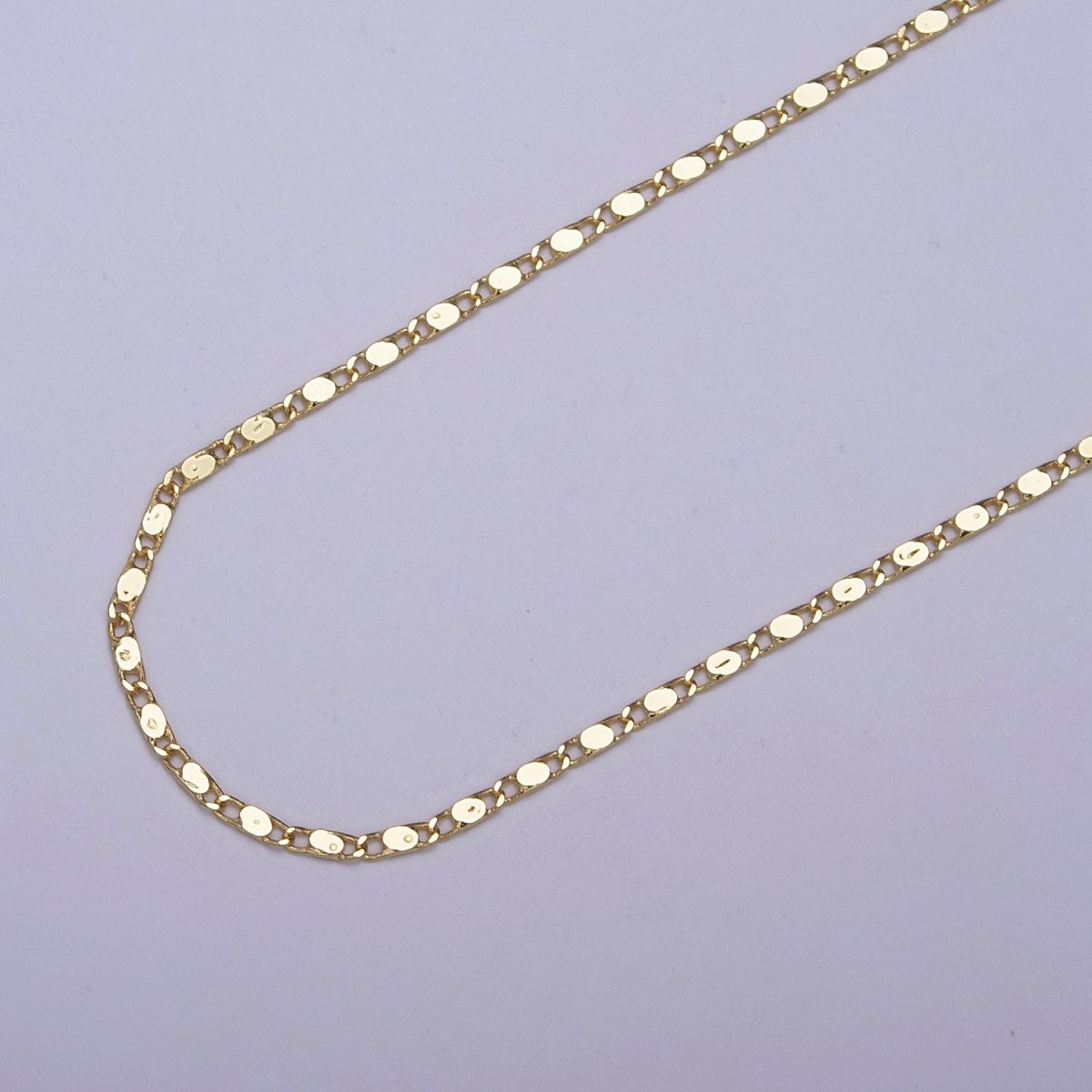 24K Gold Filled Unique Unfinished Scroll Chain, Dainty 1.5mm Width Tube Link Chain in Gold &amp; Silver For Jewelry Making | ROLL-676, ROLL-677