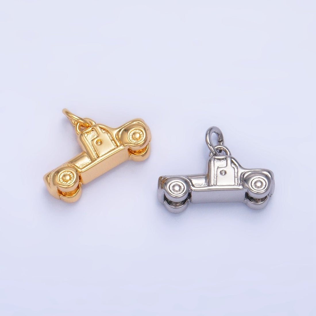 24K Gold Filled Vehicle Pick Up Truck Multidimensional 3D Charm in Gold &amp; Silver | W045