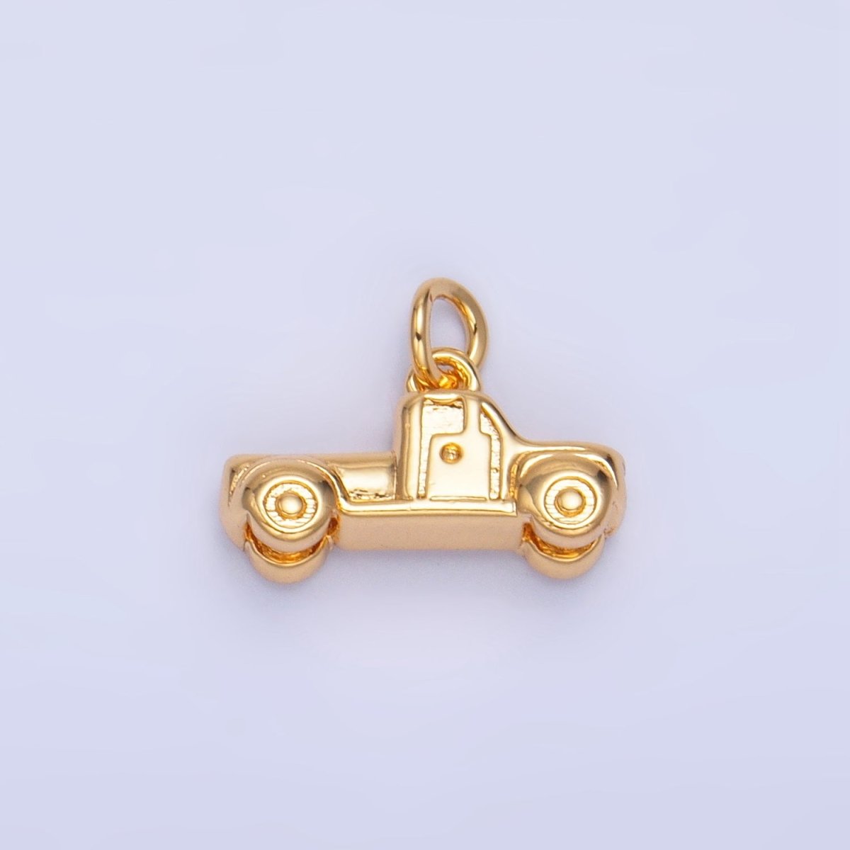 24K Gold Filled Vehicle Pick Up Truck Multidimensional 3D Charm in Gold &amp; Silver | W045