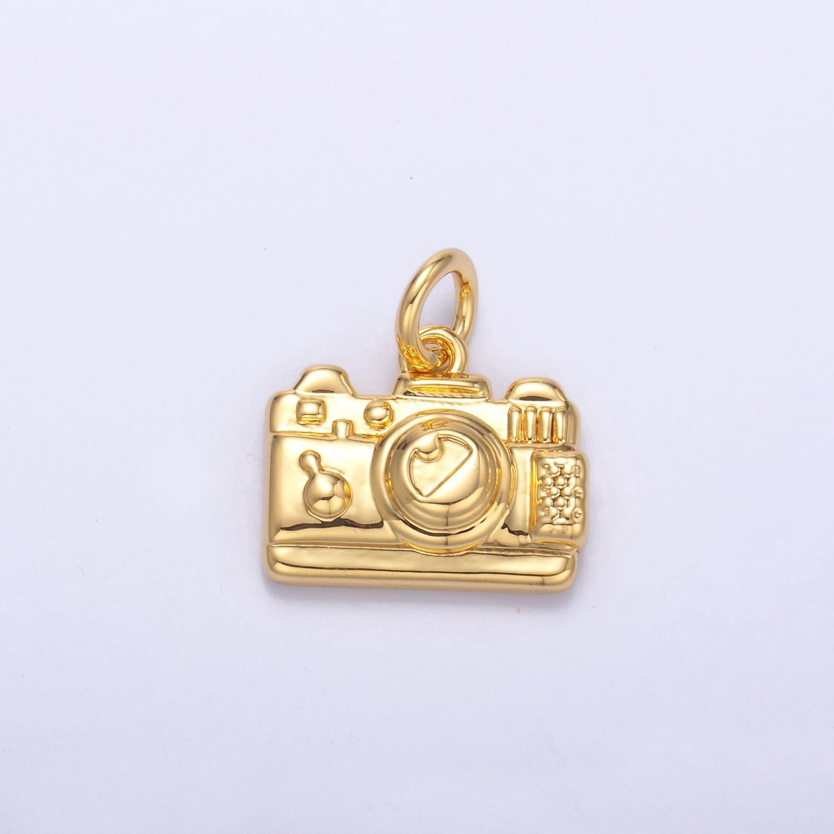 24K Gold Filled Vintage Photography Camera Charm in Gold &amp; Silver | N013