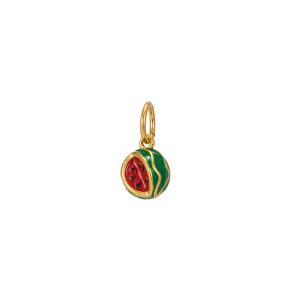 24k Gold Filled Watermelon Charm Red Watermelon Bracelet Necklace Earring Anklet Charm C-703