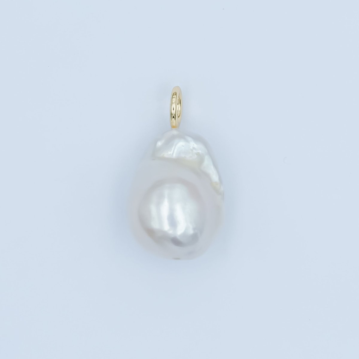 24K Gold Filled White Baroque Freshwater Pearl Pendant | P1638