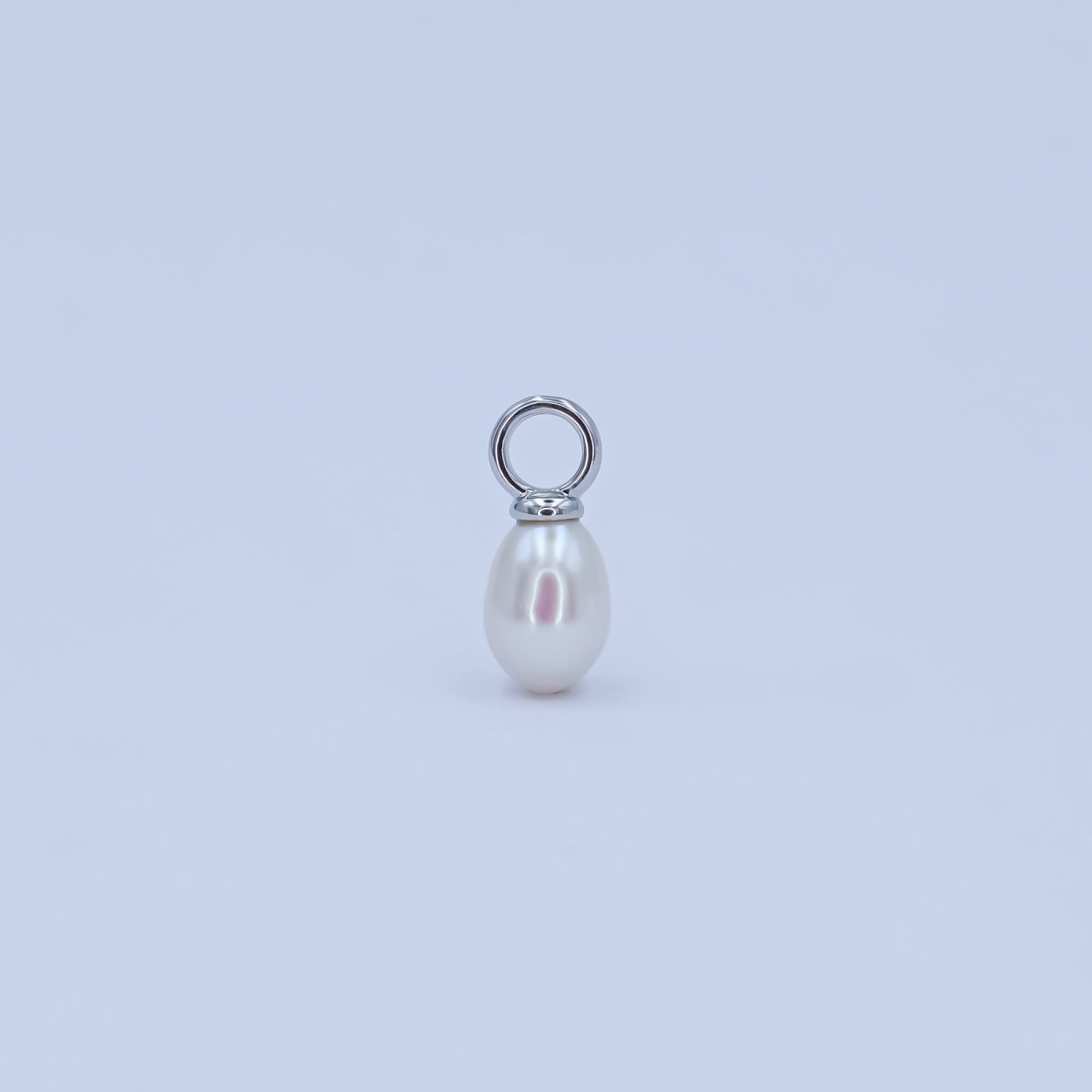 24K Gold Filled White Freshwater Pearl Drop Pendant in Gold &amp; Silver | P1565