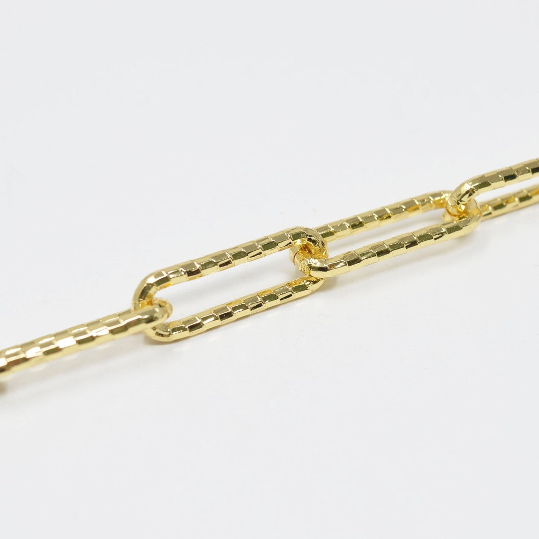 24K Gold Filled Woven Embossed UNIQUE PAPERCLIP Chain by Yard,  Chain For Jewelry Making, Necklace Bracelet Anklet Component Supply | ROLL-425 Clearance Pricing