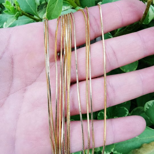 24K Gold Plated Cocoon Chain Necklace, 19.7 inches, 1.1mm Cocoon Necklace w/ Spring Rings | CN-830  Clearance Pricing