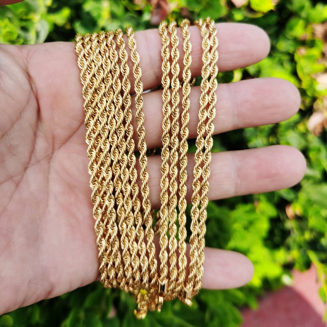 24K Gold Plated Necklace - Rope Necklace - Gold Layering Necklace - 2mm 19.7 inches Ready To Wear | CN-886  Clearance Pricing