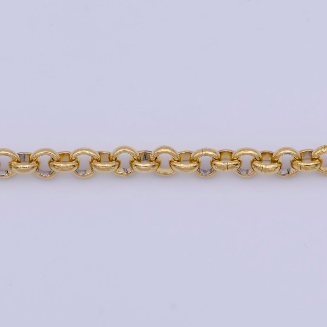 24k Gold Plated Rolo Link Chain Necklace 3.1mm Yellow ROLO Link Chain Layering Necklace | WA-1126 Clearance Pricing