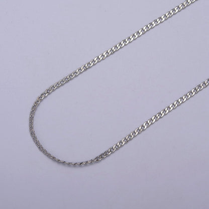 24K Gold Silver FIGARO CURB Matte Chain, 1.8mm Width, Unfinished Chain For Jewelry Making Component | ROLL-623, ROLL-624 Clearance Pricing