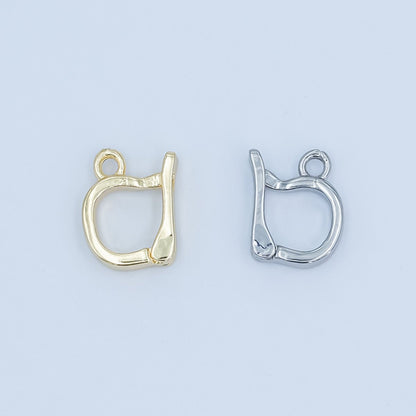 24K Gold Snap Bail Minimalist Finding in Gold &amp; Silver | Z1138