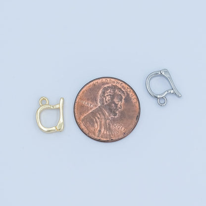 24K Gold Snap Bail Minimalist Finding in Gold &amp; Silver | Z1138