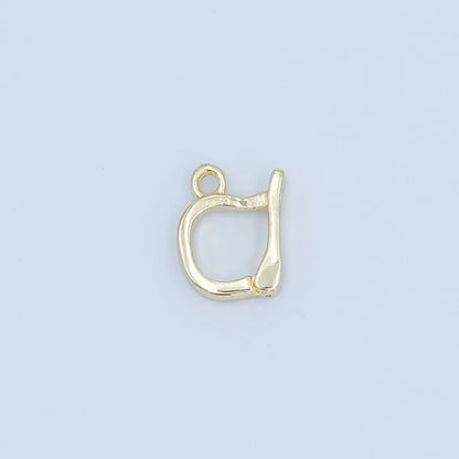 24K Gold Snap Bail Minimalist Finding in Gold &amp; Silver | Z1138