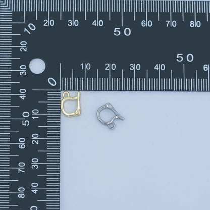 24K Gold Snap Bail Minimalist Finding in Gold &amp; Silver | Z1138